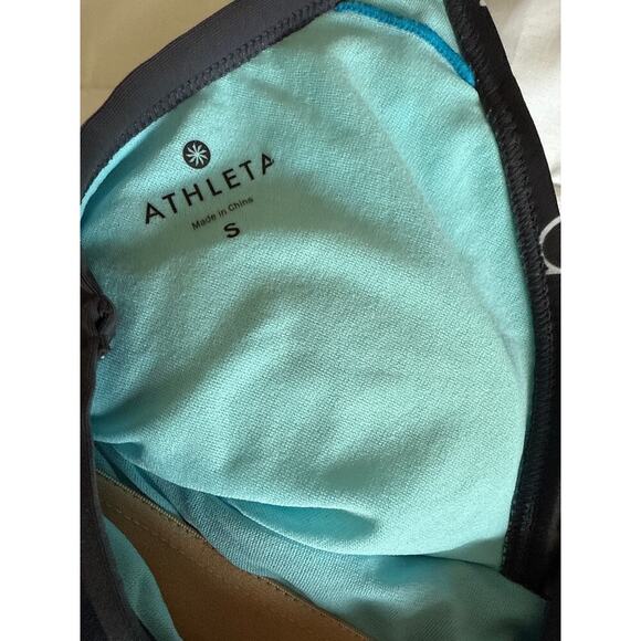 ATHLETA SWIM BLACK PAISLEY tankini top size Small S - Picture 4 of 4